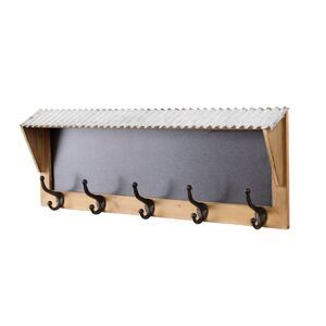 Rustic Farmhouse Style Wooden Chalkboard Wall Hook Coat Rack
